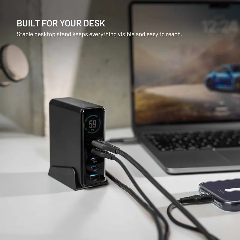 FIXED Super Snabb GaN Desktop Laddare 140W 4xUSB-C/USB-A - 8019458