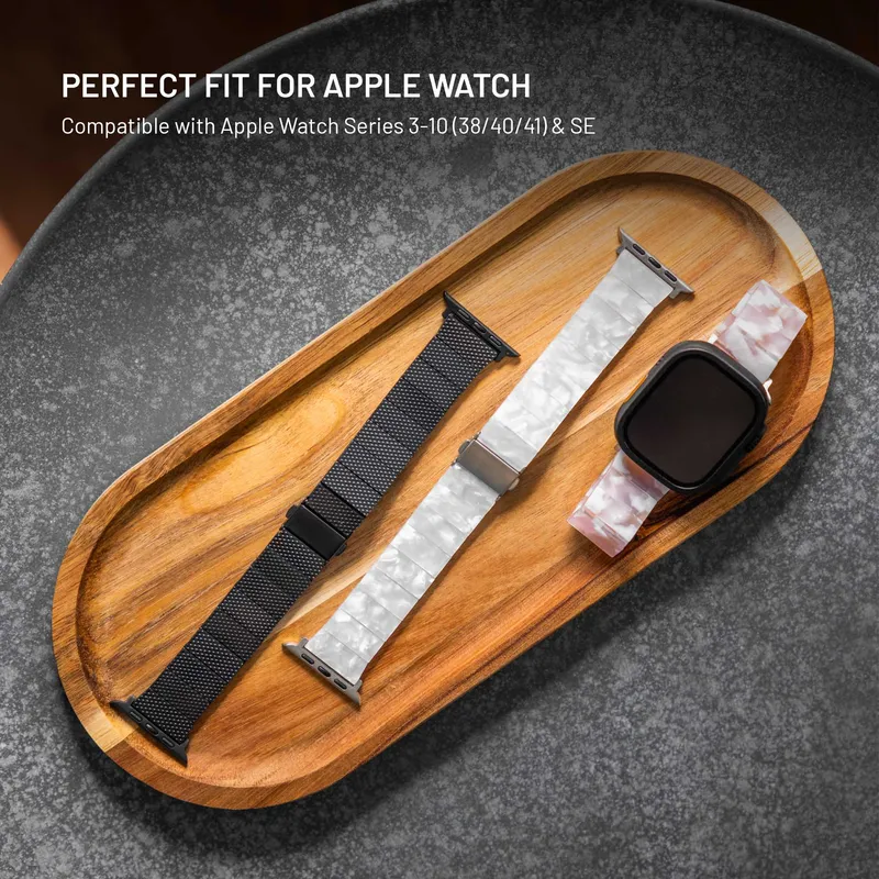 FIXED Resinarmband för Apple Watch 38/40/41mm Godisrosa - 8019109