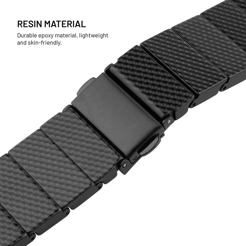 FIXED Resinarmband för Apple Watch 44/45/46/49mm Kolsvart - 8019106