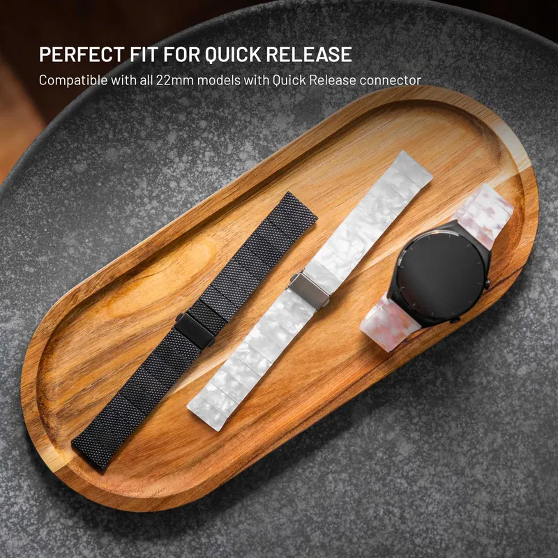 FIXED Resinarmband för Smartwatch 22mm Kolsvart - 8019113