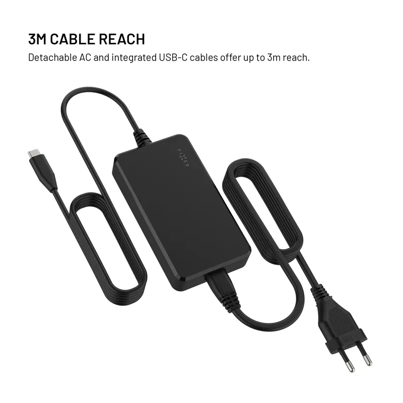 FIXED Super Snabb GaN Laptop Laddare 100W USB-C 3m - 8019457