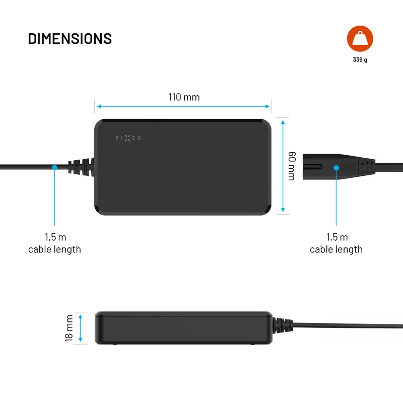 FIXED Super Snabb GaN Laptop Laddare 100W USB-C 3m - 8019457