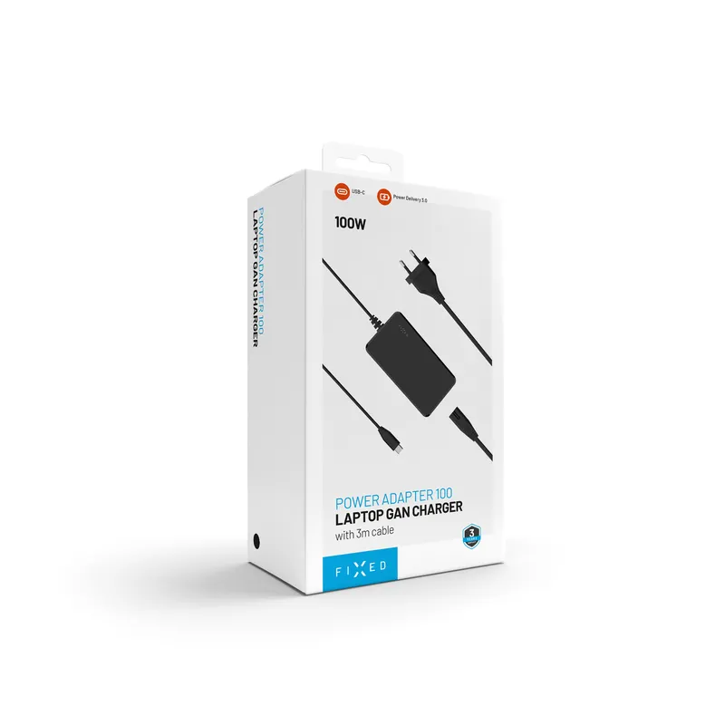 FIXED Super Snabb GaN Laptop Laddare 100W USB-C 3m - 8019457