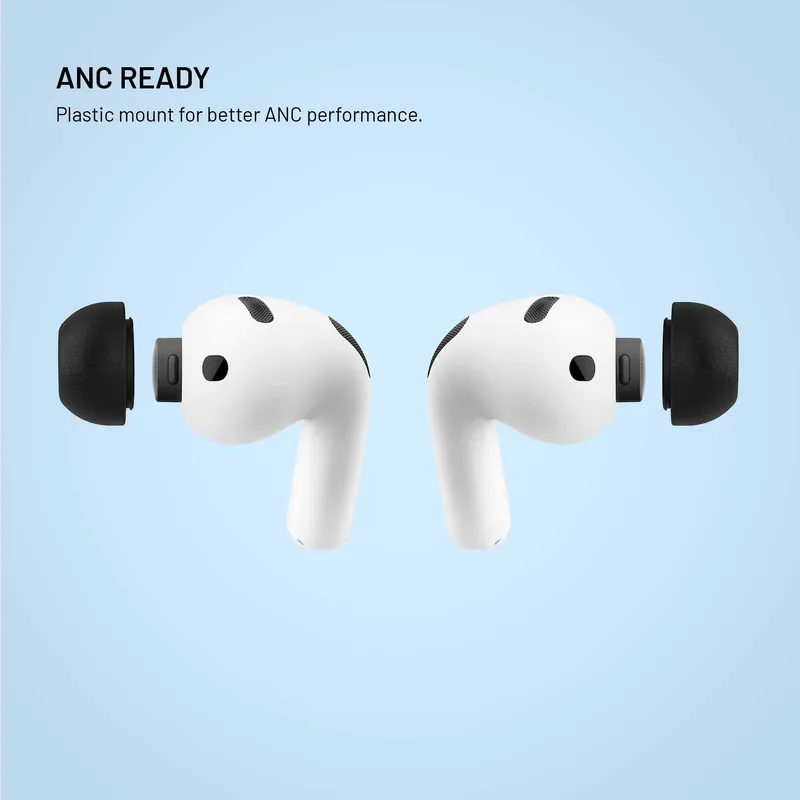 FIXED Minnesskum Örontoppar för Apple AirPods Pro 3 2 Par S Svart - 8019276