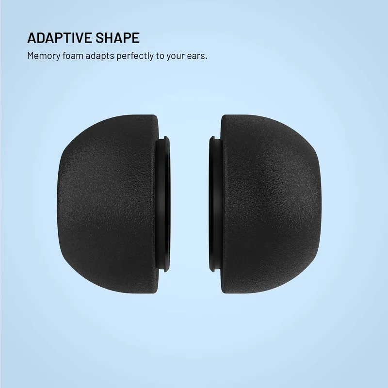 FIXED Minnesskum Örontoppar för Apple AirPods Pro 3 2 Par M Svart - 8019277