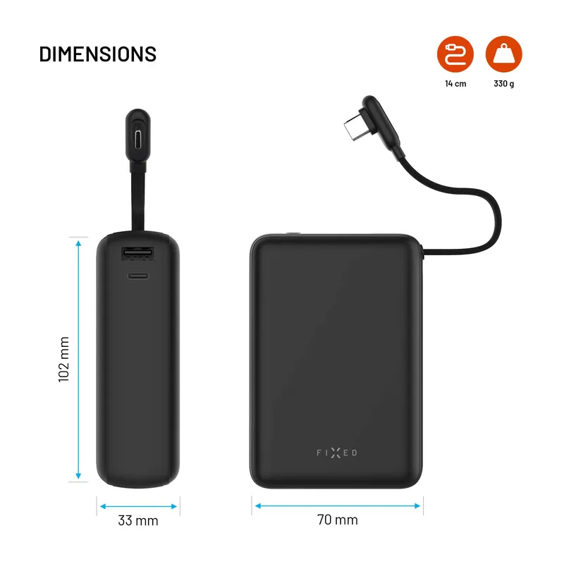 FIXED Zen20 Loop USB-C PD 40W 20.000mAh Power Bank Svart - 8019280