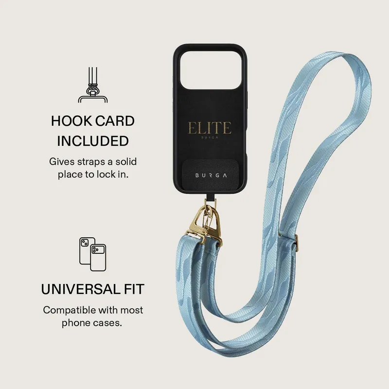 Burga Maxi Lanyard - Justerbart Telefonband 1.5m Blå - 4167203