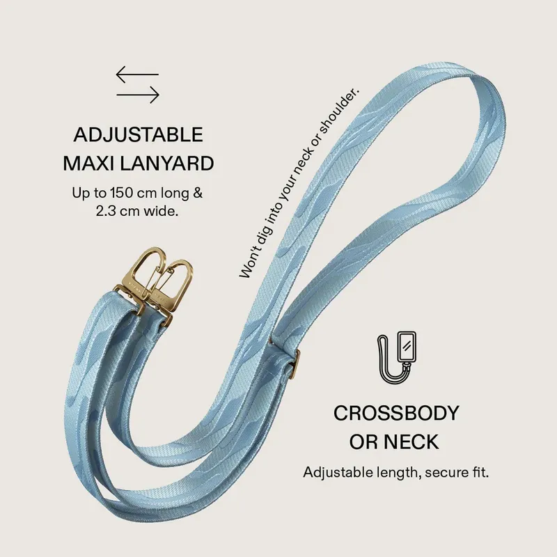 Burga Maxi Lanyard - Justerbart Telefonband 1.5m Blå - 4167203