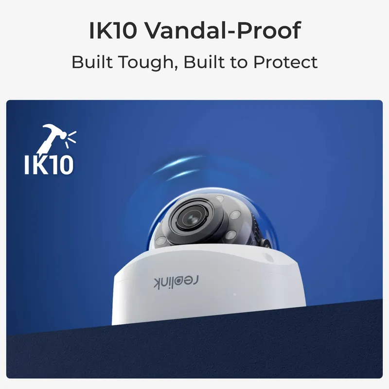 Reolink P437 4K PoE IK10-kamera för utomhusbruk Vit - 5398341