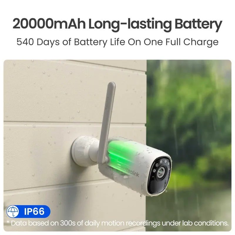 Reolink Altas 2KBatterikamera för utomhusbruk Vit - 8503081