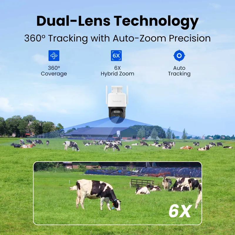 Reolink TrackMix (G790) LTE Plus 2 batterikamera + Solpanel 2 vit - 8503111
