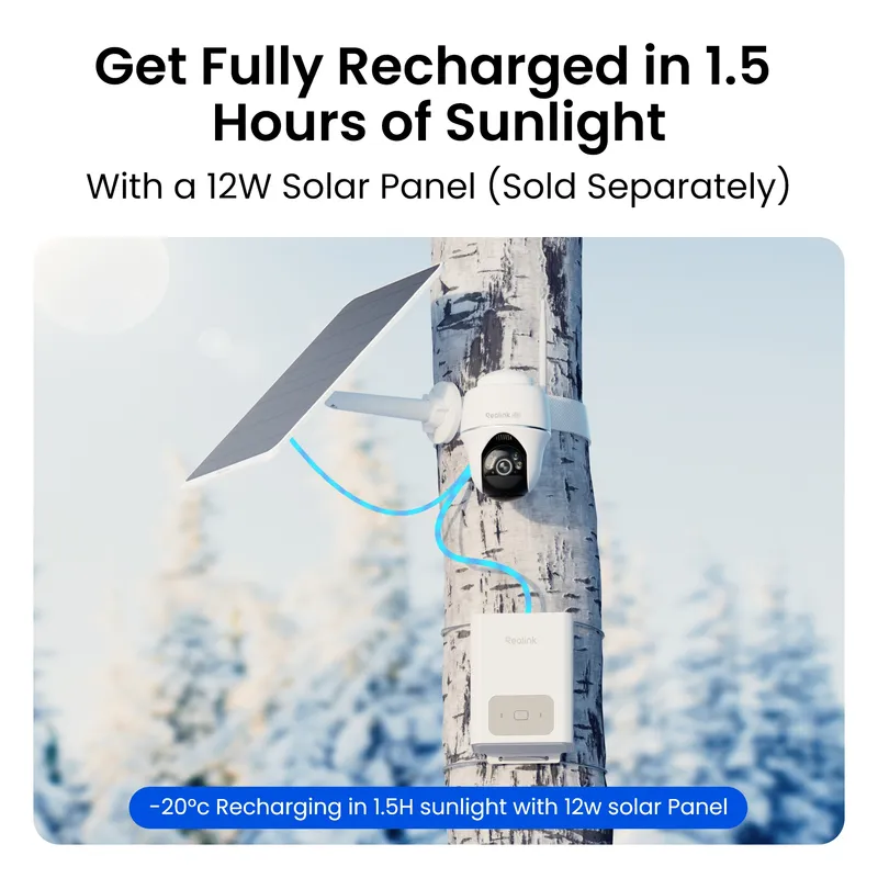 Reolink uppladdningsbart 12.800mAh batteri IP67 Vit - 3022867