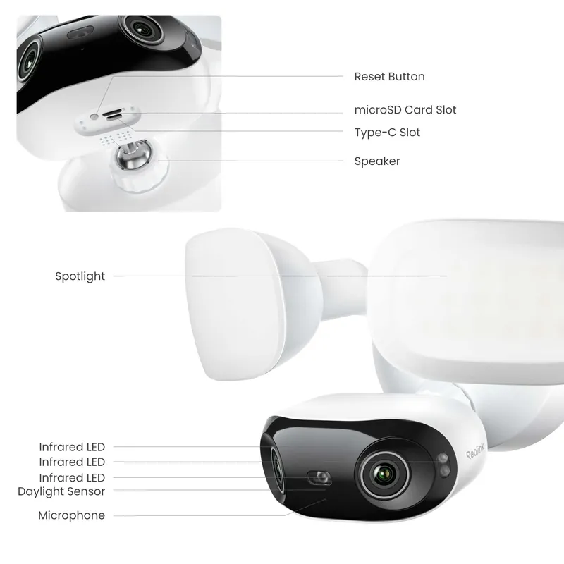 Reolink Elite Floodlight 4K Utomhuskamera Wi-Fi 6 Vit - 3022960