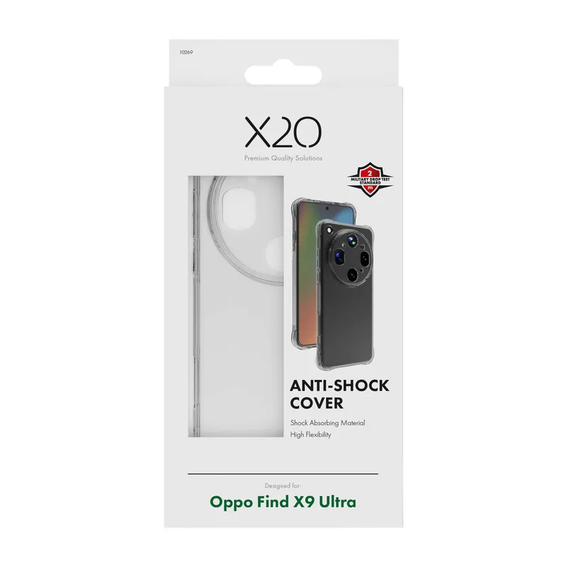 X2O Anti-Shock Skal Oppo Find X9 Ultra Transparent - 3410269