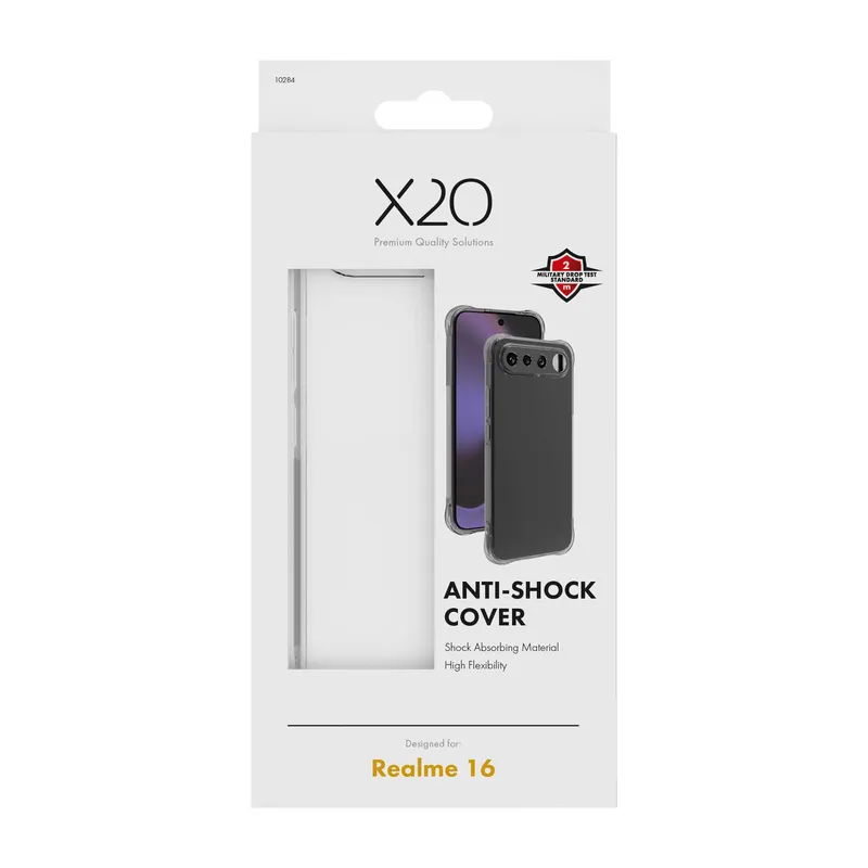 X2O Anti-Shock Skal Realme 16 Transparent - 3410284