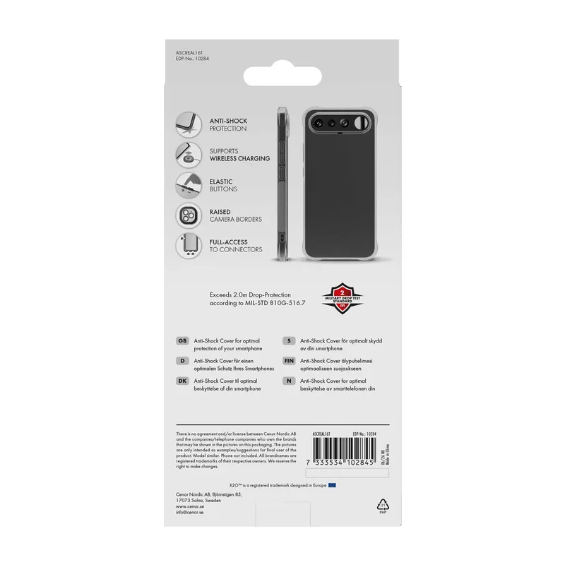 X2O Anti-Shock Skal Realme 16 Transparent - 3410284
