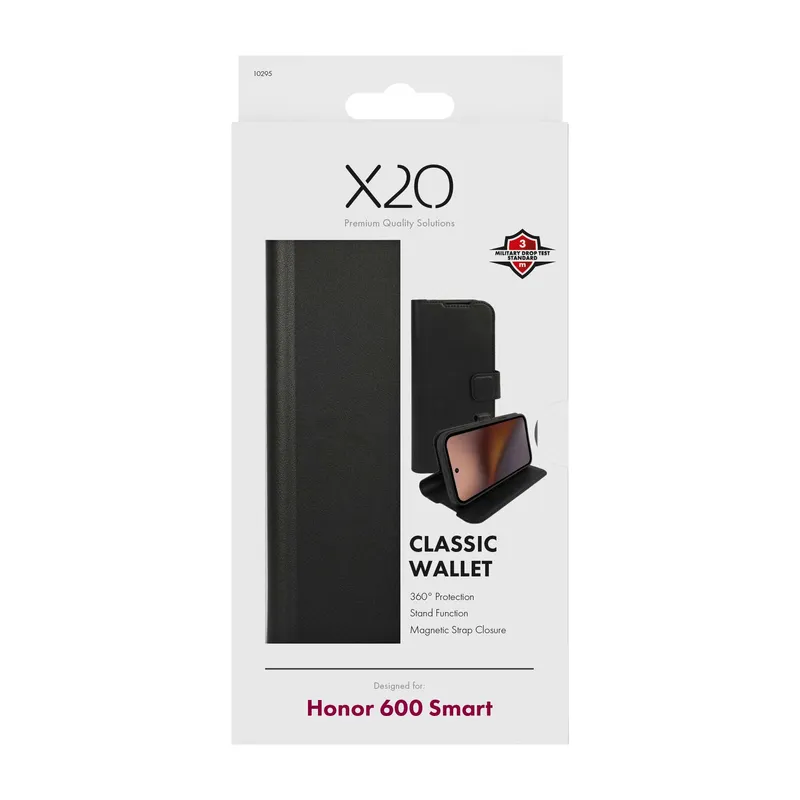 X2O Classic Wallet Plånboksfodral Honor 600 Smart Svart - 3410295