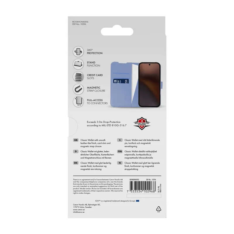 X2O Classic Wallet Plånboksfodral Honor 600 Smart Lavender - 3410296