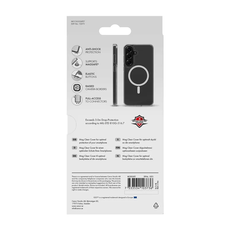 X2O Mag Clear Skal Samsung Galaxy S26 FE Transparent - 3410373