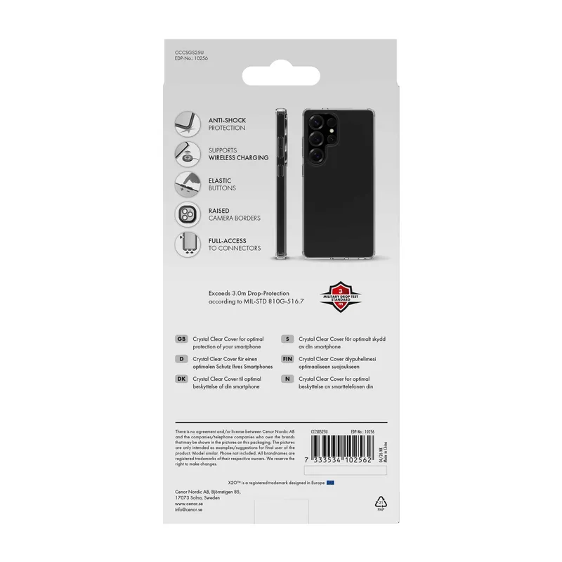 X2O Crystal Clear Skal Samsung Galaxy S25 Ultra Transparent - 3410256