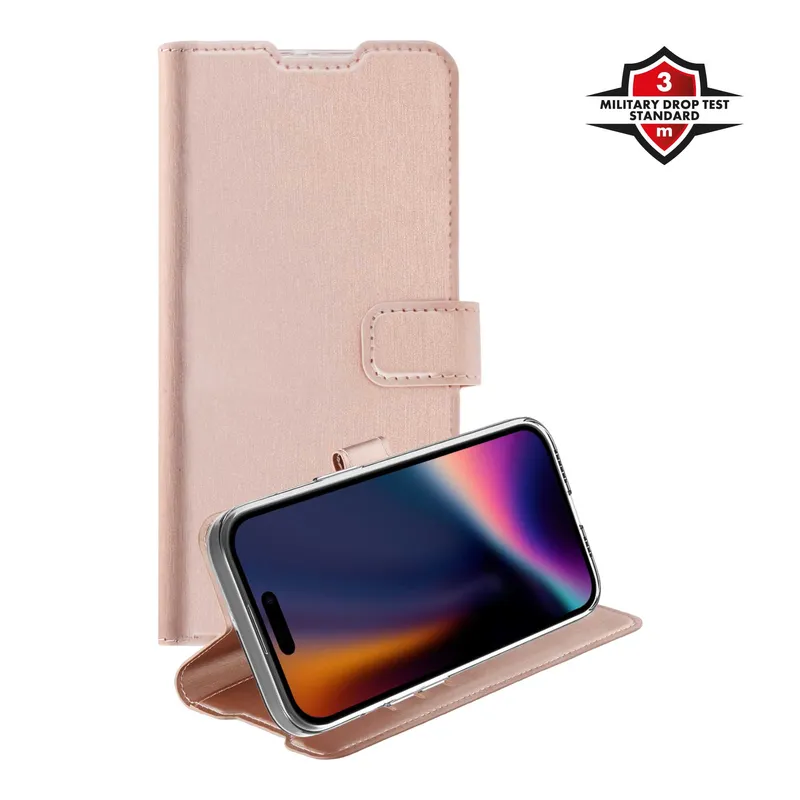 X2O Classic Wallet Plånboksfodral Apple iPhone 15/14/13 Rose Gold - 3410254