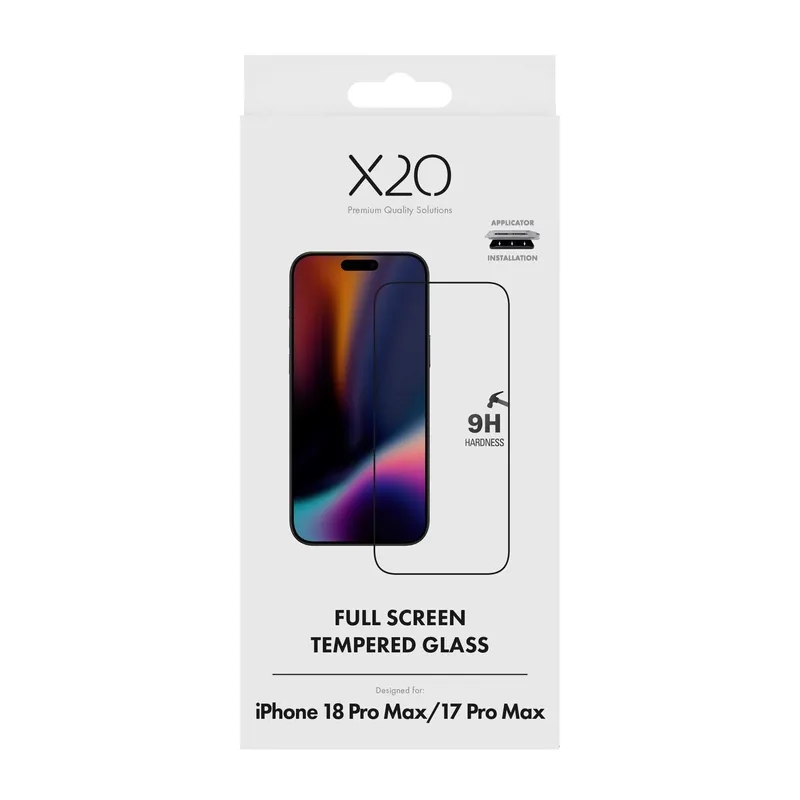 X2O Premium Full Screen Skärmskyddsglas Apple iPhone 18 Pro Max/17 Pro Max - 3410002