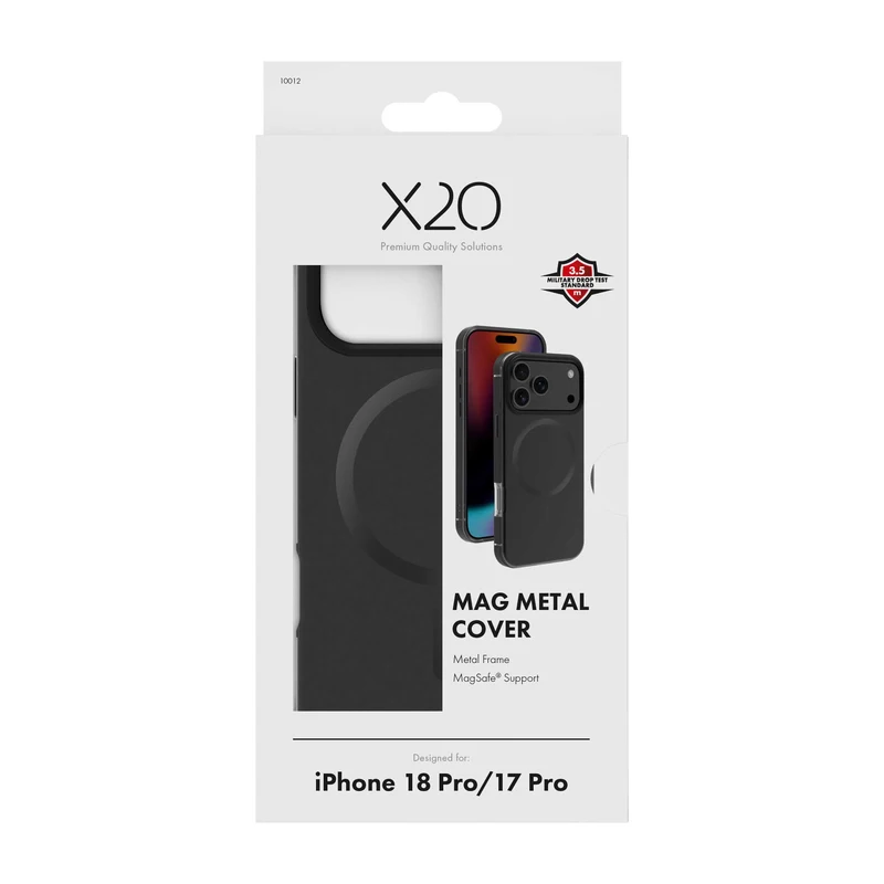 X2O Mag Metal Skal Apple iPhone 18 Pro/17 Pro Svart - 3410012