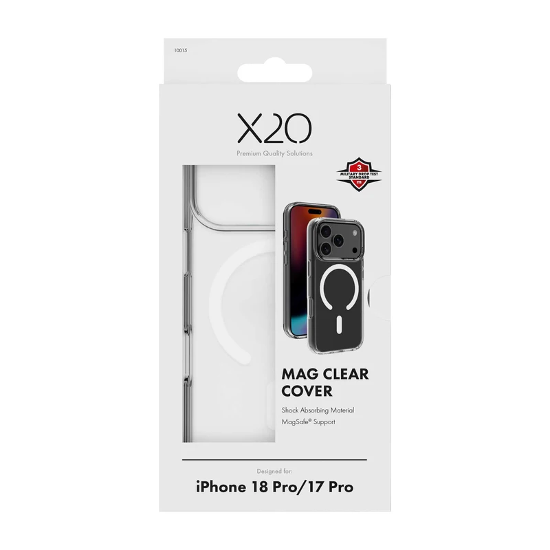X2O Mag Clear Skal Apple iPhone 18 Pro/17 Pro Transparent - 3410015