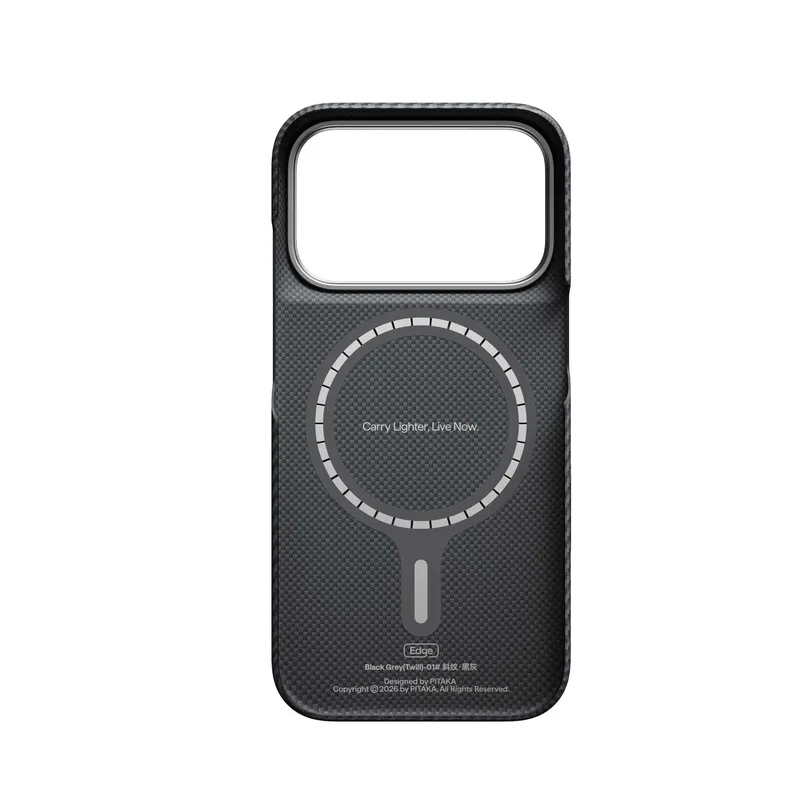 Pitaka Edge MagSafe Fodral Apple iPhone 18 Pro/17 Pro Black/Grey - 5436899