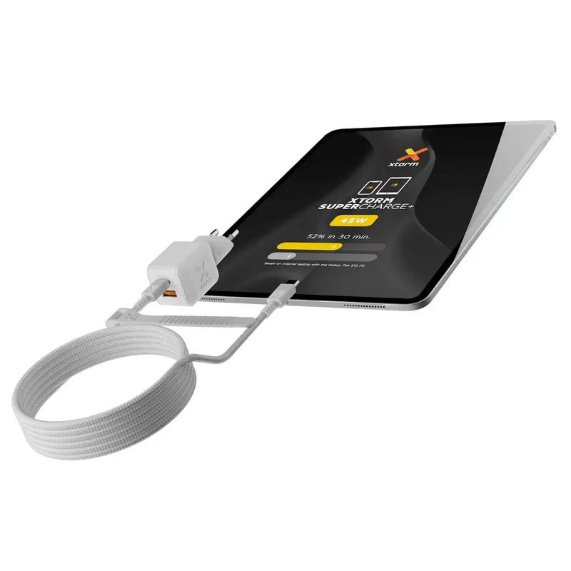 Xtorm 45W GaN3 NextGen Hemladdare USB-C/A GRS Vit - 9510372