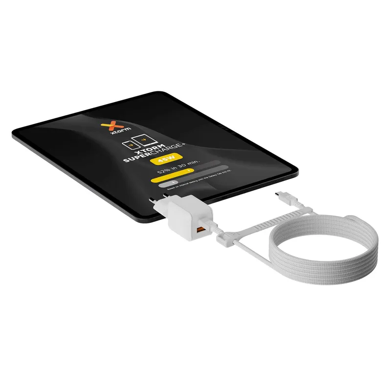 Xtorm 45W GaN3 NextGen Hemladdare USB-C/A GRS Vit - 9510372