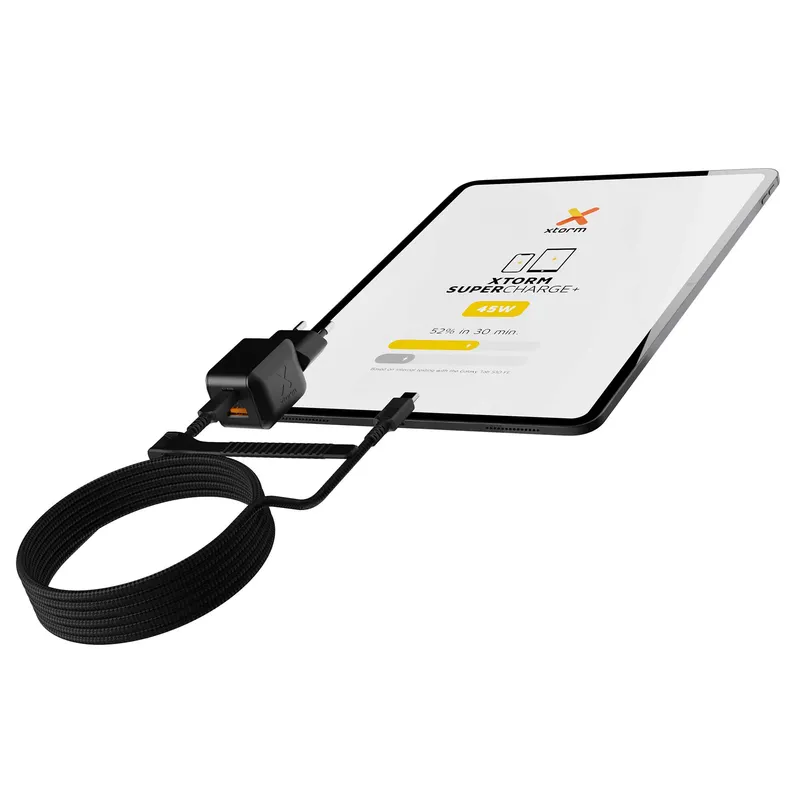 Xtorm 45W GaN3 NextGen Hemladdare USB-C/A GRS Svart - 9510373