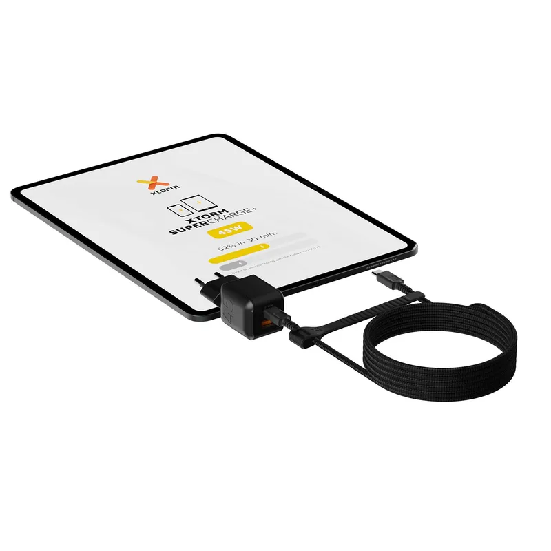 Xtorm 45W GaN3 NextGen Hemladdare USB-C/A GRS Svart - 9510373