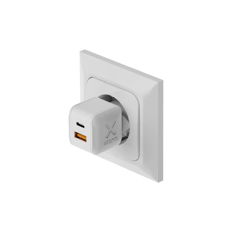 Xtorm 25W GaN3 NextGen Hemladdare USB-C/A GRS Vit - 9510370