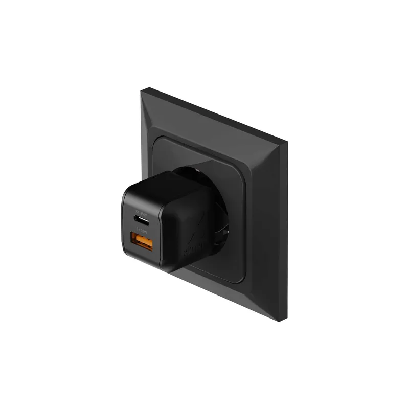 Xtorm 25W GaN3 NextGen Hemladdare USB-C/A GRS Svart - 9510371