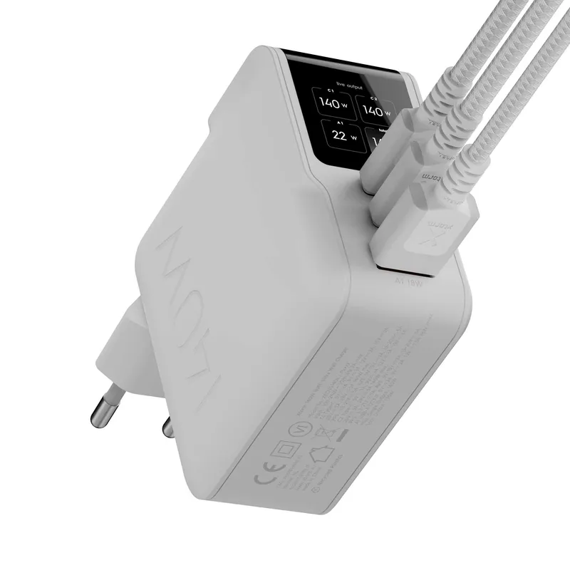 Xtorm 140W GaN3 NextGen Hemladdare USB-C/C/A GRS Vit - 9510376