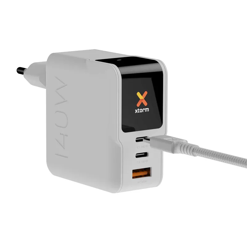 Xtorm 140W GaN3 NextGen Hemladdare USB-C/C/A GRS Vit - 9510376
