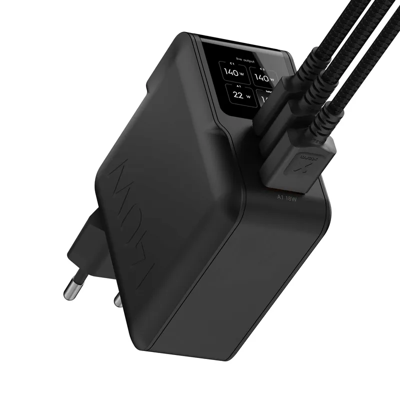 Xtorm 140W GaN3 NextGen Hemladdare USB-C/C/A GRS Svart - 9510377