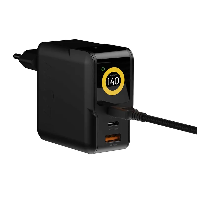Xtorm 140W GaN3 NextGen Hemladdare USB-C/C/A GRS Svart - 9510377