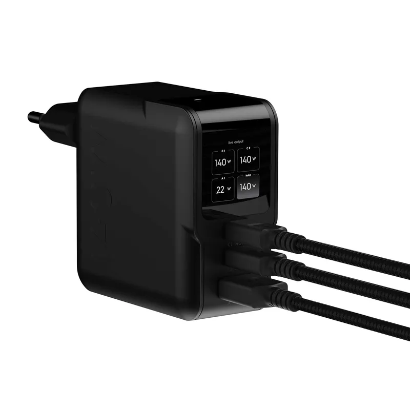 Xtorm 140W GaN3 NextGen Hemladdare USB-C/C/A GRS Svart - 9510377