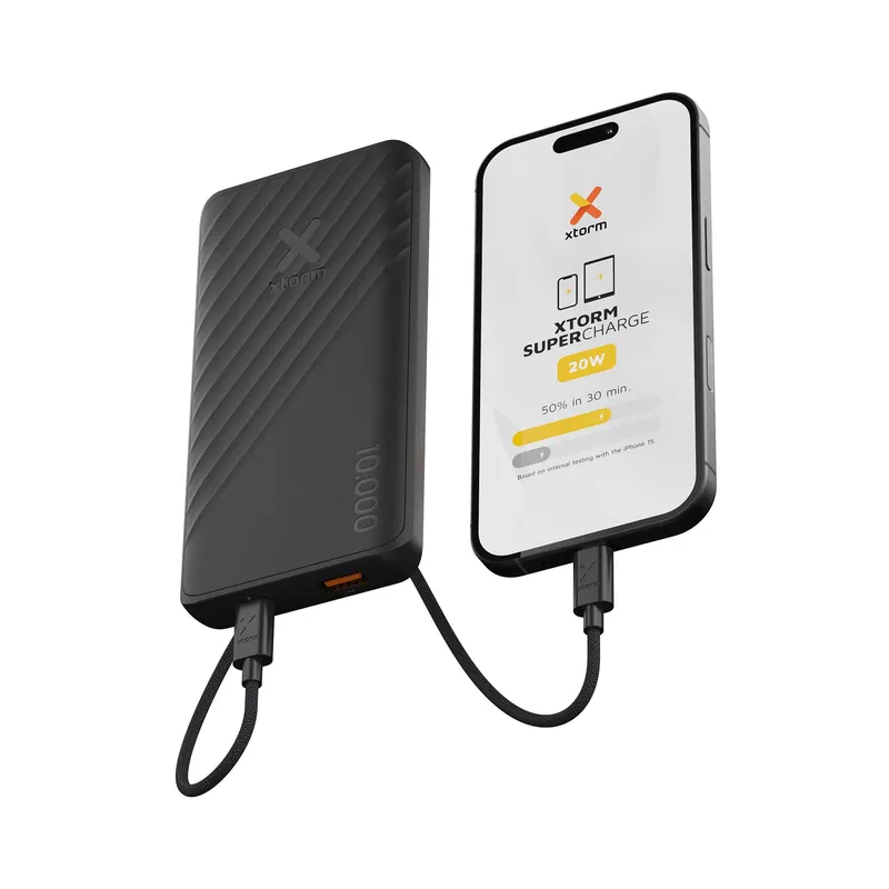 Xtorm Power Bank 10.000mAh 20W USB-C & USB-A Svart - 9510314