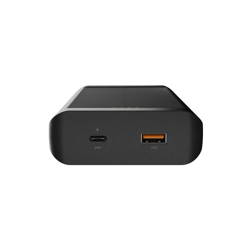 Xtorm Solcell Powerbank USB-A/C 10.000mAh/20W med ficklampa Svart - 9510355