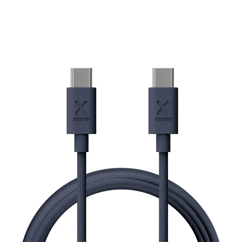 Xtorm Go2 GRS USB-C/C PD kabel 100W 1m Blå - 9510345