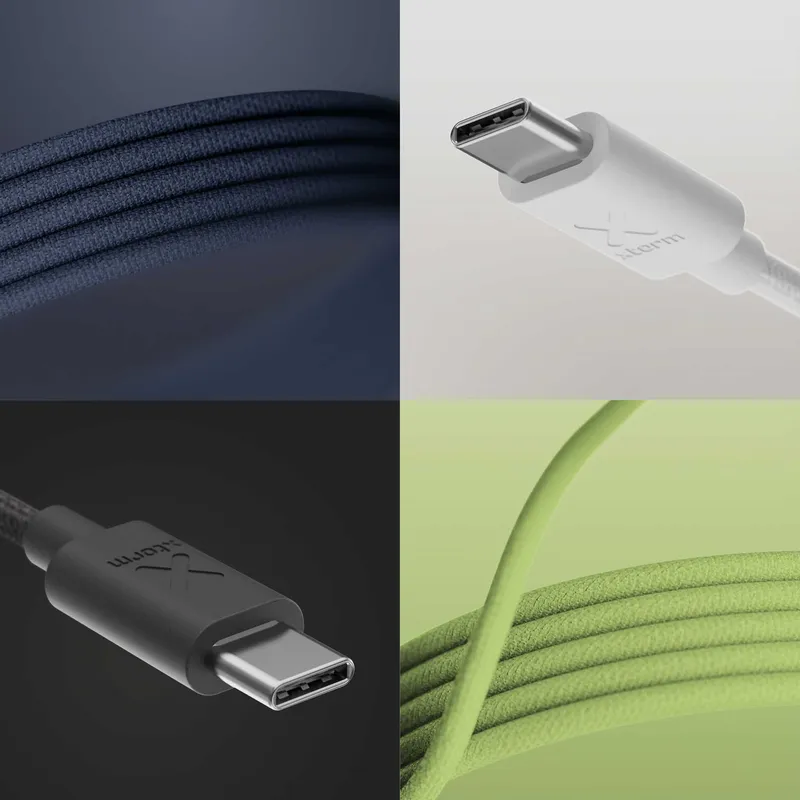 Xtorm Go2 GRS USB-C/C PD kabel 100W 1m Blå - 9510345
