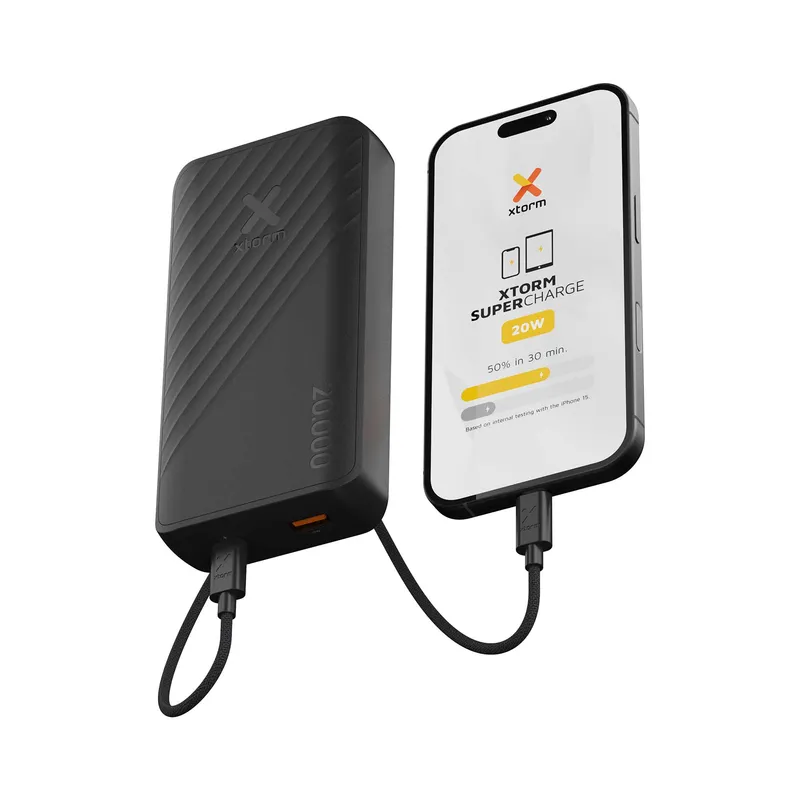 Xtorm Power Bank 20.000mAh 20W USB-C & USB-A Svart - 9510318