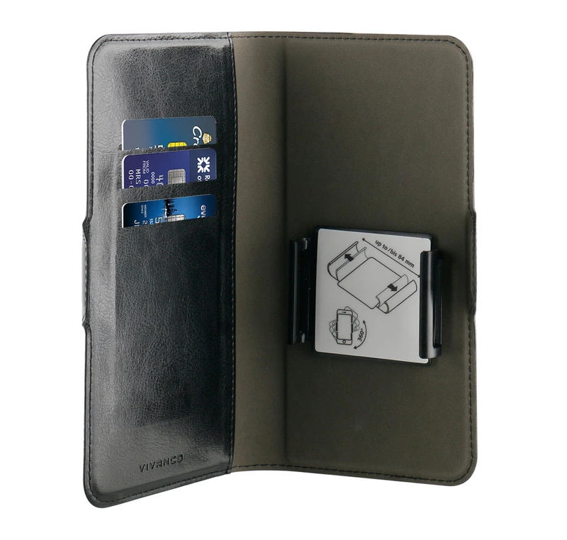 Vivanco Universal Plånboksfodral XL 3-kort Svart - 2862367