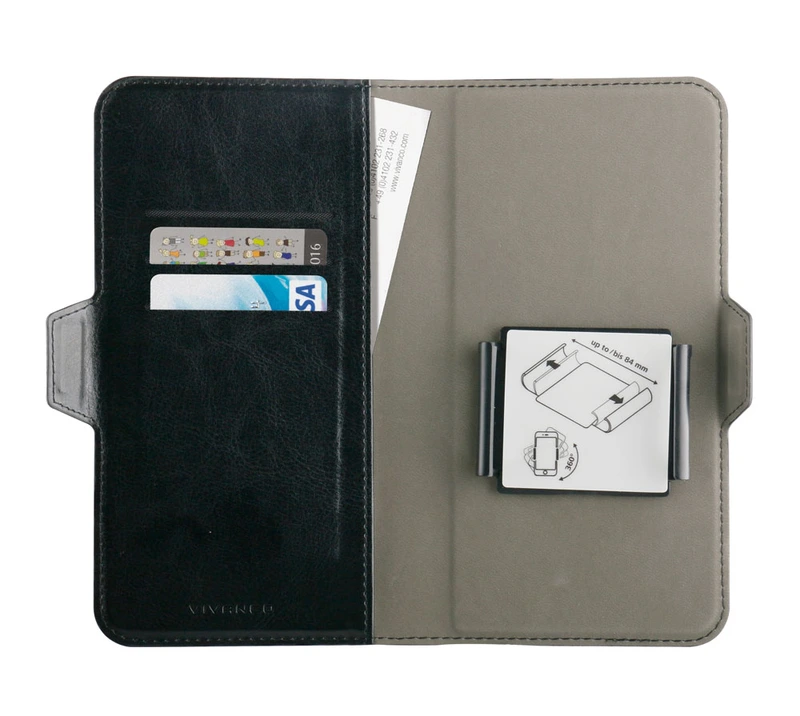 Vivanco Universal Plånboksfodral L 3-kort Svart - 2862370