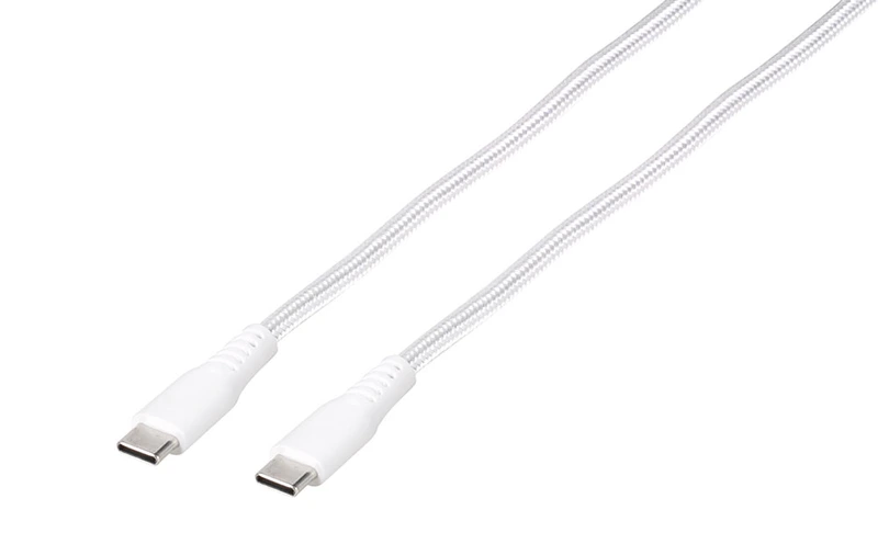 Vivanco Longlife USB-C/USB-C 2.0 kabel 0.5m Vit - 2862397