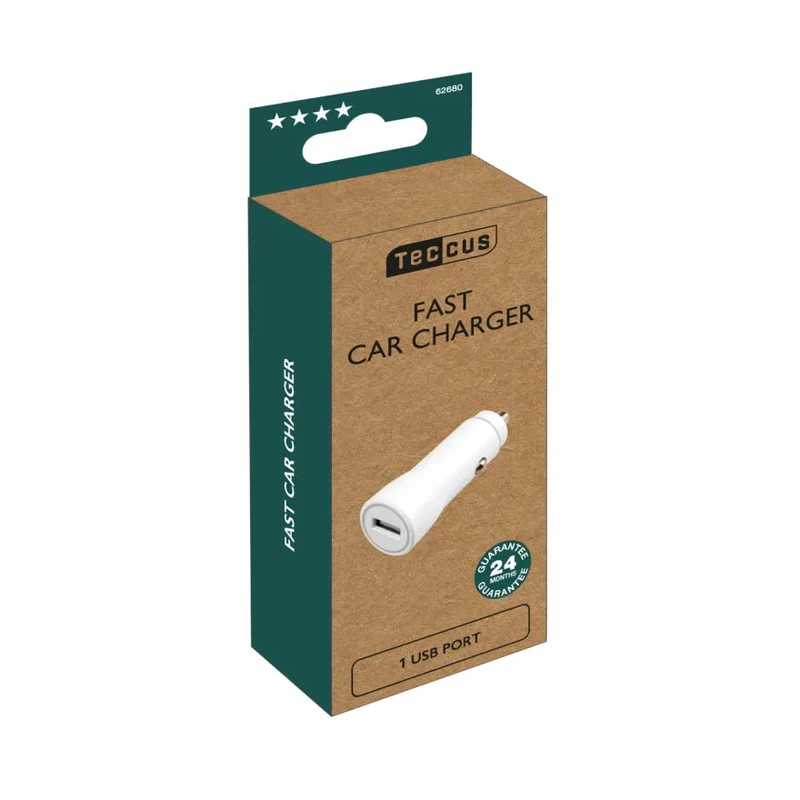 Vivanco Snabb 1xUSB Billaddare 2.1A 12/24V Vit - 2862680