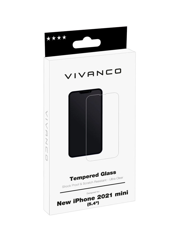Vivanco Härdat Skyddsglas 9H iPhone 13 mini - 2862820